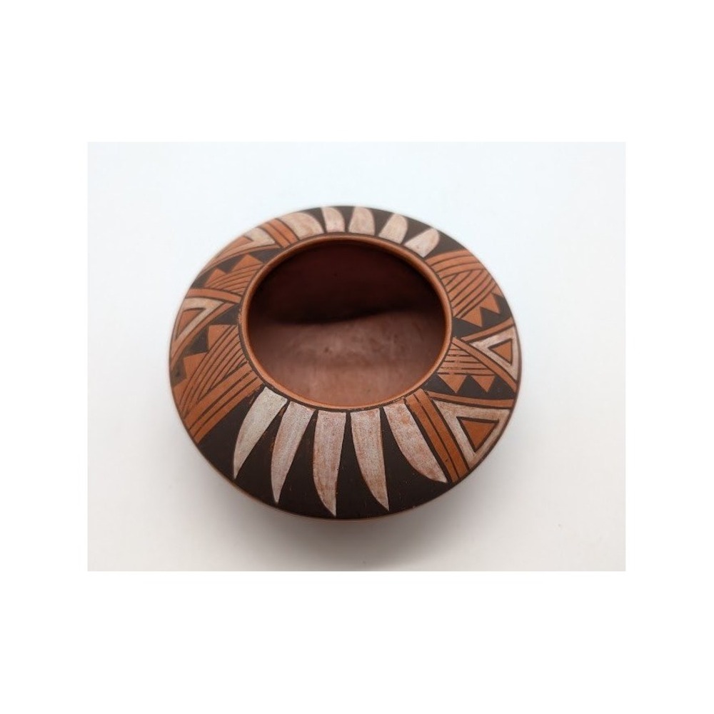 Vintage Hopi Native Ameriacan Indian G Nahsonhoya Pottery Bowl 4.5x2"  Signed